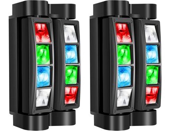 BETOPPER DMX512 Mobiele koplampen, discolampen, podiumlampen, mini-spider, feestlicht, RGBW DMX512, hoge energie-activering van Halloween, party, club, bar, huis, 2 stuks