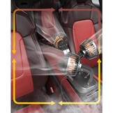 Riloer Draagbare auto koelventilator driekoppige elektrische koeling luchtcirculator voor vrachtwagen, bestelwagen, SUV, camper, boot, automatische 360° roterende ventilator