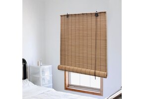vidaXL Bamboe Rolgordijn 100x220 cm Bruin - 53% Korting