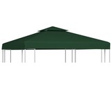 vidaXL Vervangend tentdoek prieel 310 g/m² 3x3 m groen