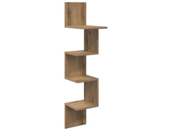 vidaXL Wandplank Muurmontage Artisanaal eiken 32 x 21 x 107 cm