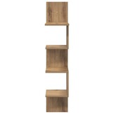 vidaXL Wandplank Muurmontage Artisanaal eiken 32 x 21 x 107 cm