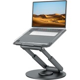 Laptopstandaard Grijs 34% Korting - In Hoogte Verstelbaar & 360° Draaibaar