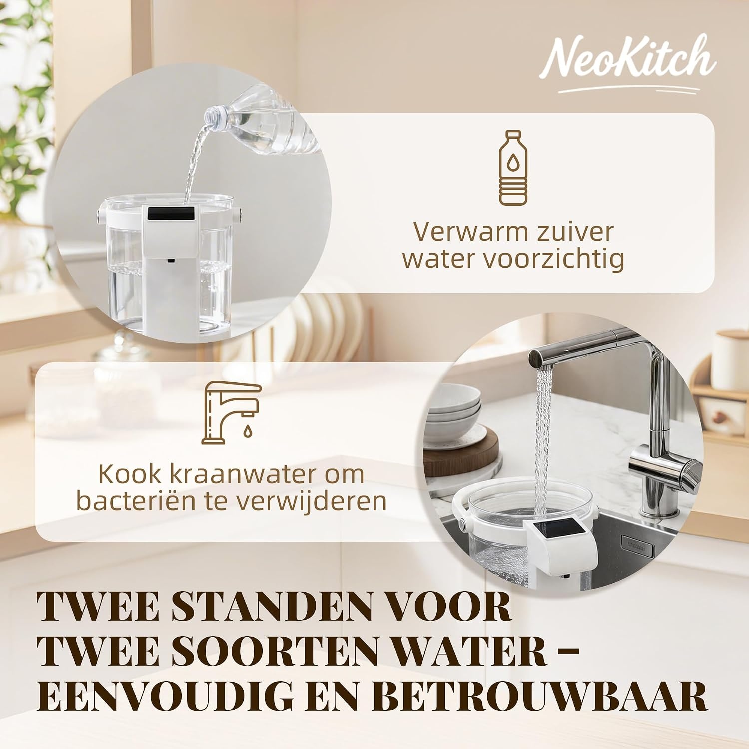 Waterkoker met temperatuurregeling & Dispenser, 2.5L, 33% Korting