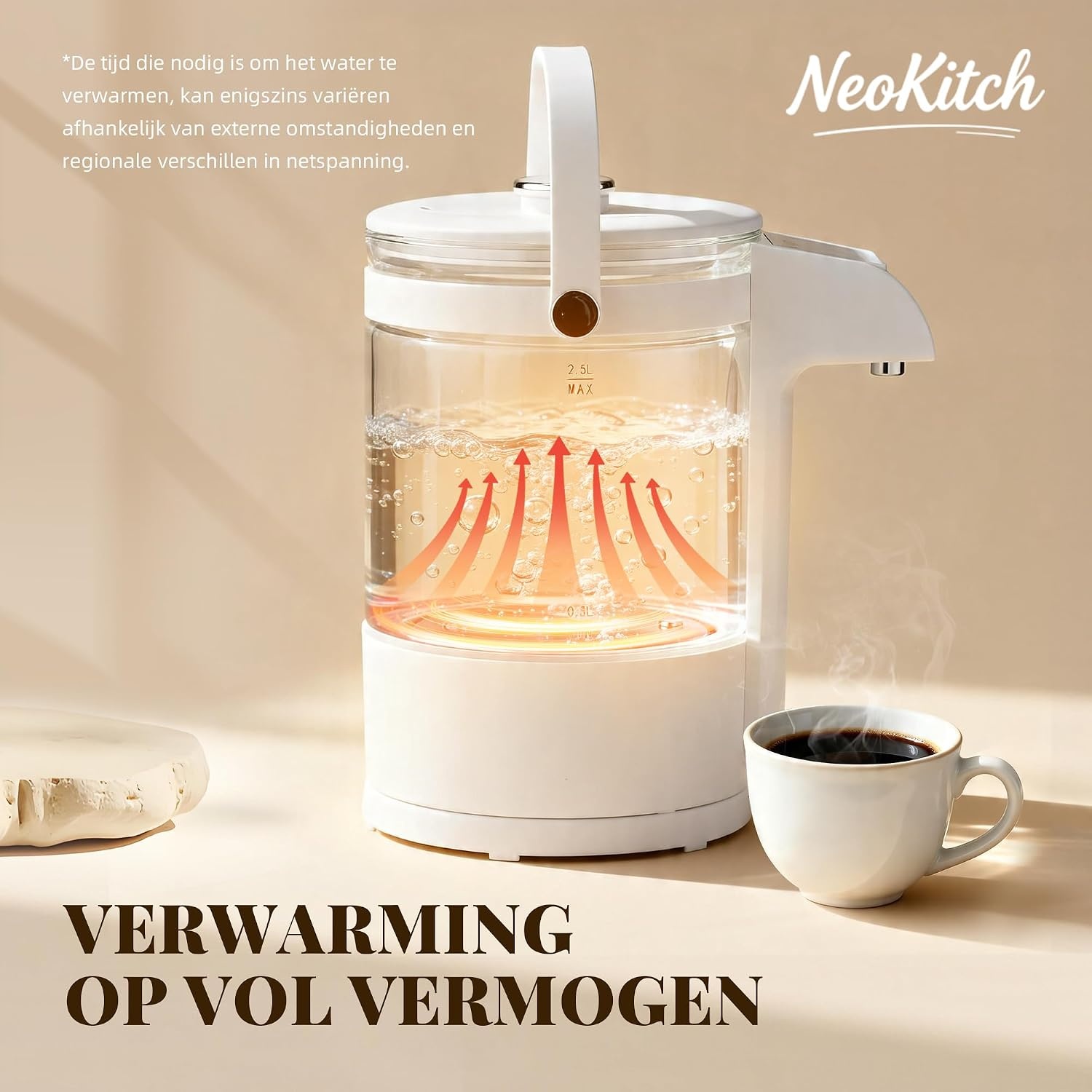 Waterkoker met temperatuurregeling & Dispenser, 2.5L, 33% Korting