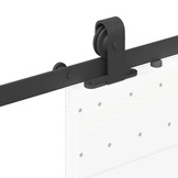 vidaXL Schuifdeurbeslag 200 cm Zwart Staal - 34% Korting