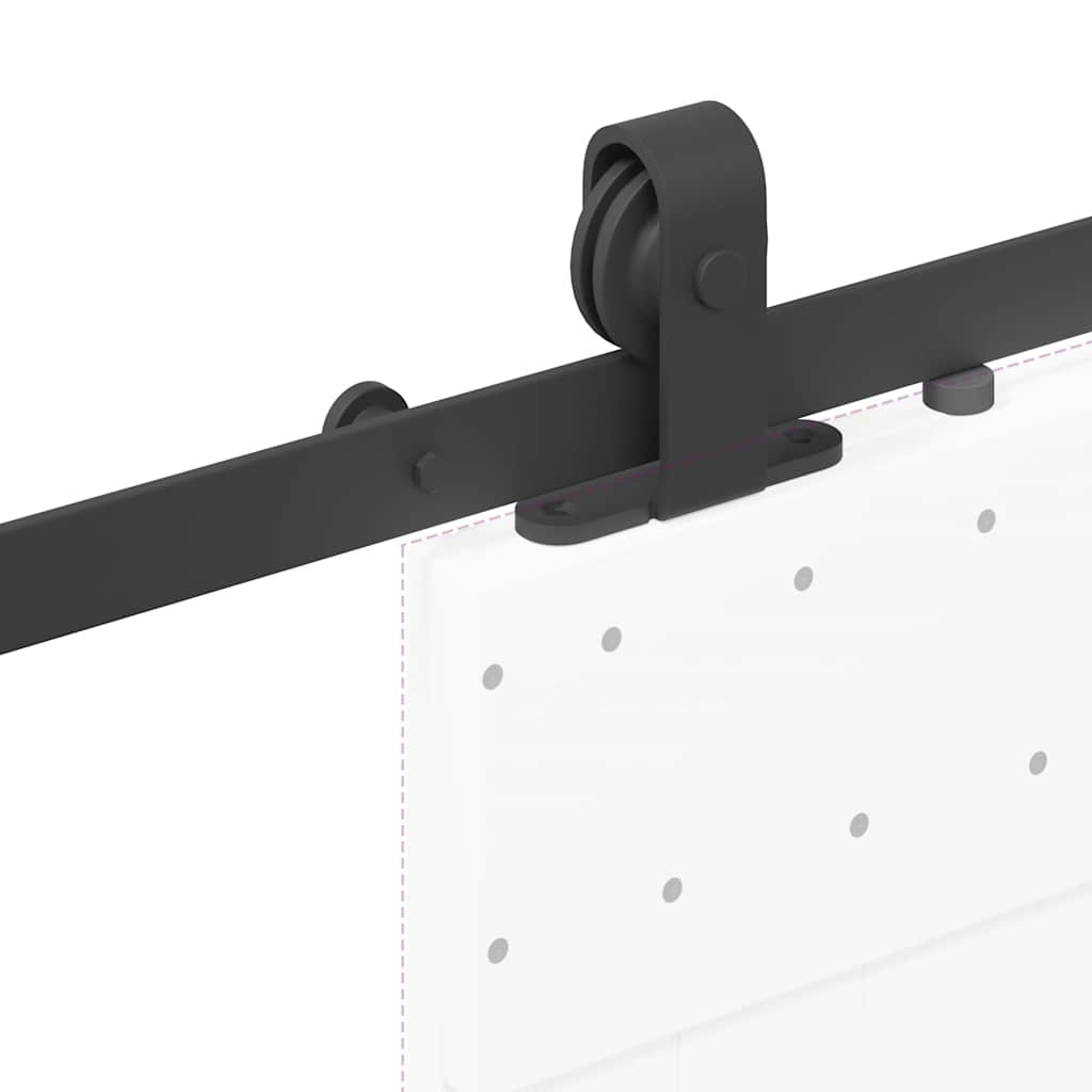 vidaXL Schuifdeurbeslag 200 cm Zwart Staal - 34% Korting