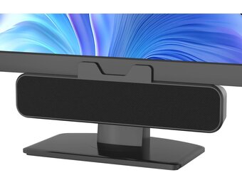 INGA Computerluidsprekers, USB-plug-and-play-desktopluidsprekers, bedrade computersoundbar voor gaming/vergaderingen, eenvoudig klemmen om te monitoren, compatibel met pc, Mac, laptop 10 W