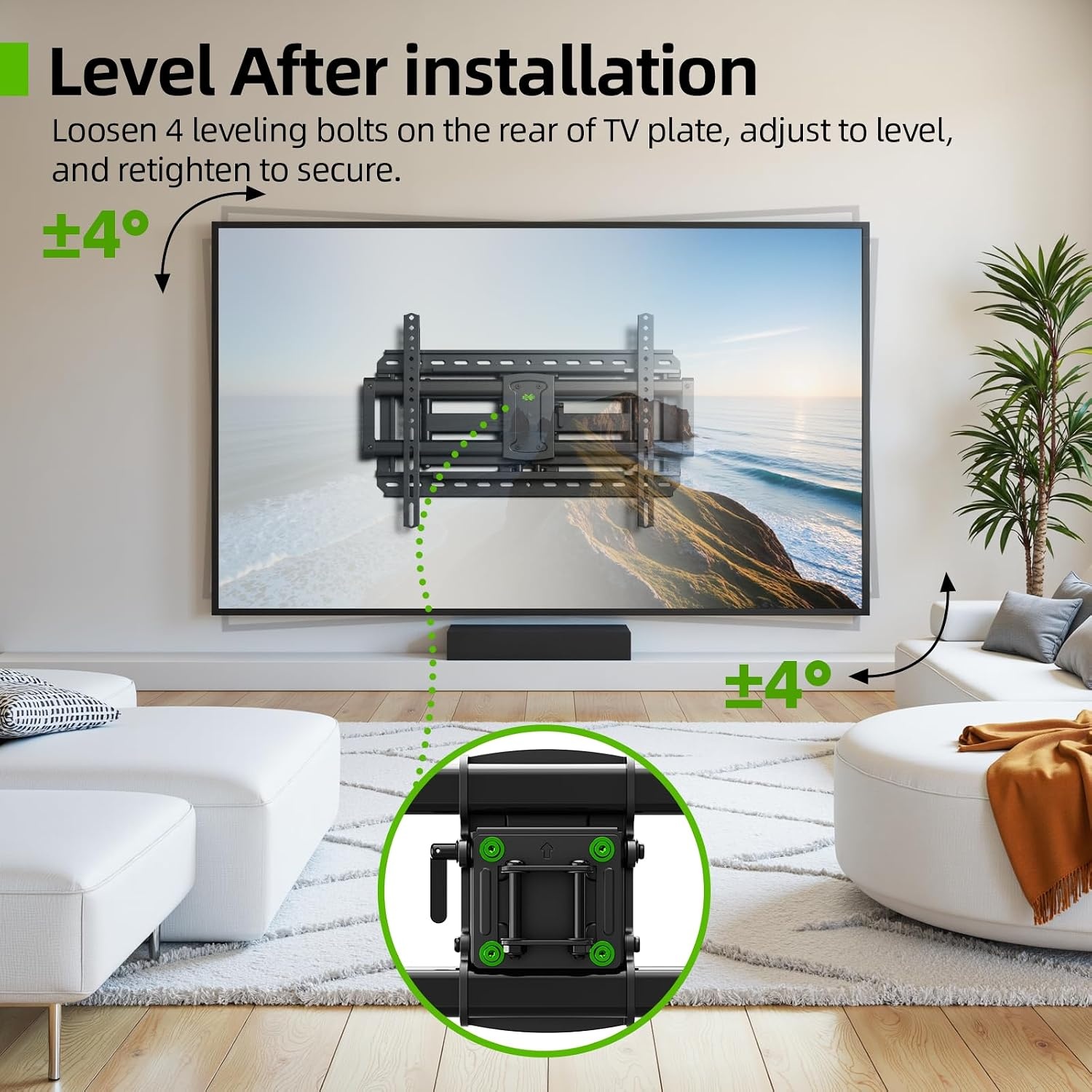 TV Muurbeugel 32-90 inch Zwenkbaar Kantelbaar - 34% Korting