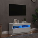 Tv-meubel Hoogglans Wit met LED 80x35x40 cm (34% Korting)