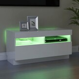 Tv-meubel Hoogglans Wit met LED 80x35x40 cm (34% Korting)