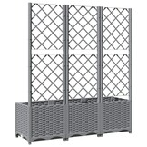 Plantenbak met latwerk 120cm Lichtgrijs - 34% Korting