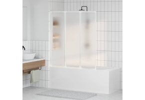 vidaXL Bad Scheidingswand Mat 132x140 cm - Aluminium/PP Paneel - 35% Korting