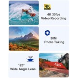 Hoofdcamera 4K 30FPS met WiFi & EIS 2.0 - 34% Korting