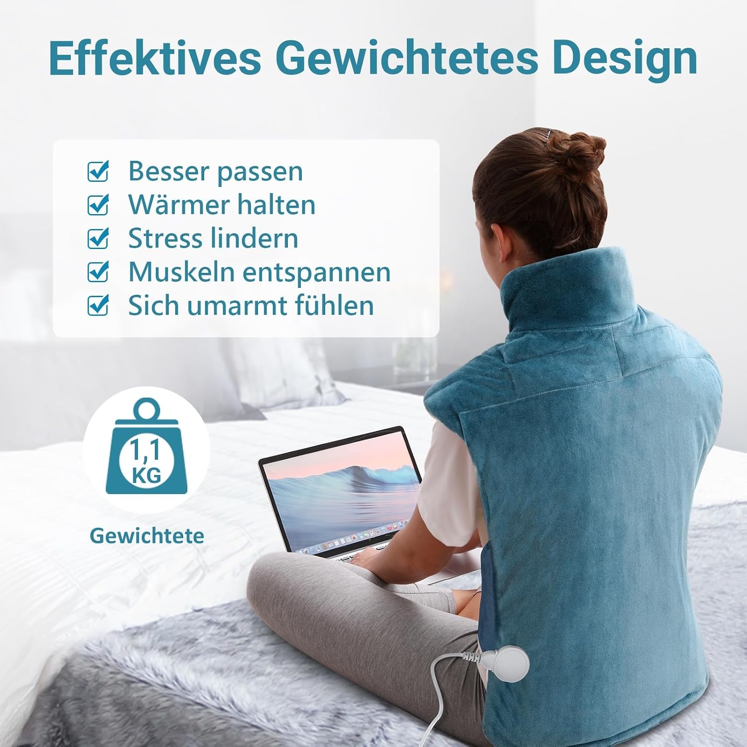 Gewogen Verwarmingskussen Nek, Schouder, Rug - 33% Korting!