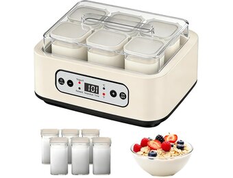 Yoghurtmaker RVS 1.6L - Maak Yoghurt, Natto & Rijstwijn (34% Korting)