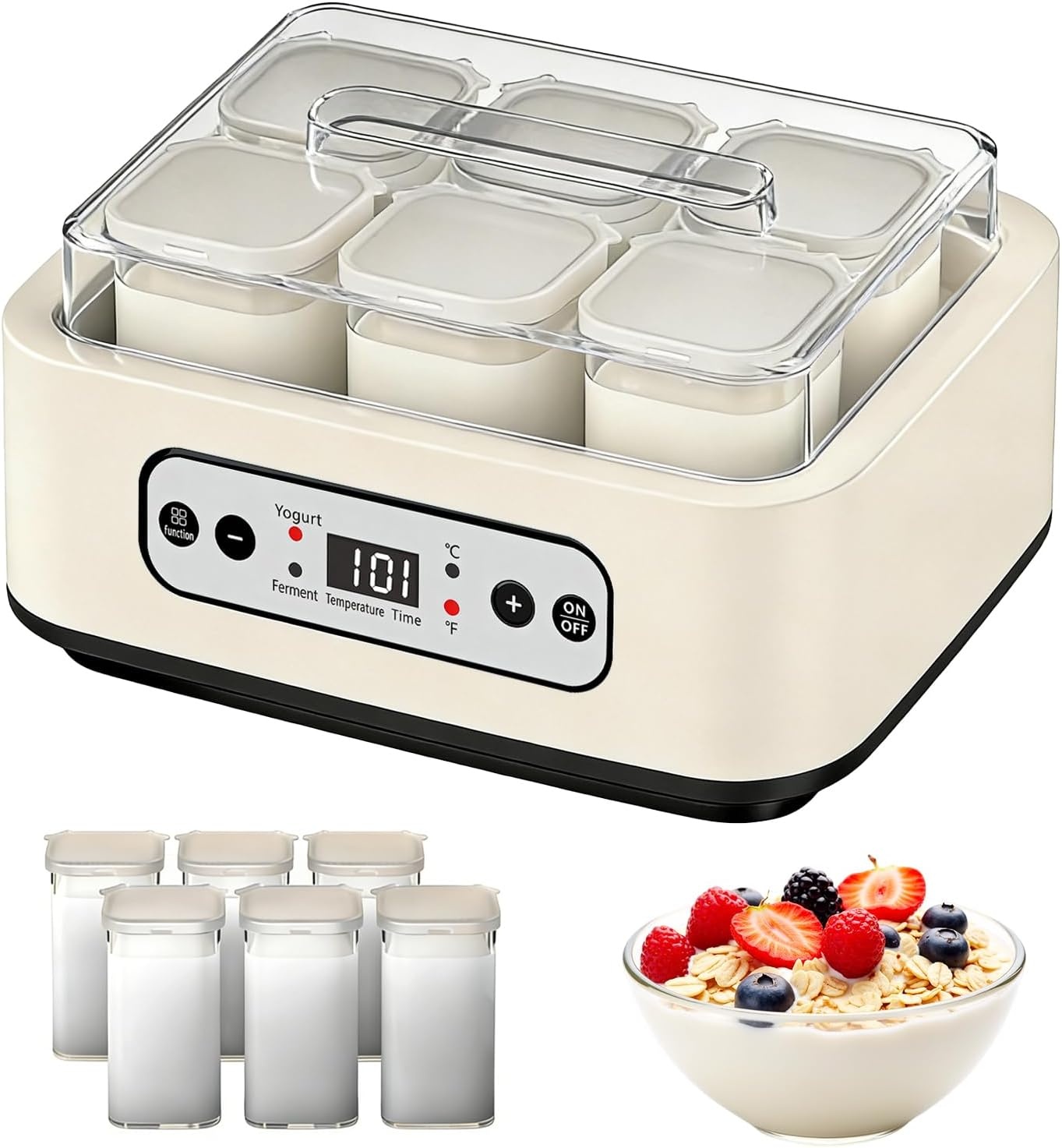 Yoghurtmaker RVS 1.6L - Maak Yoghurt, Natto & Rijstwijn (34% Korting)