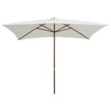 Parasol Crèmewit Hout 200x300cm - 54% Korting