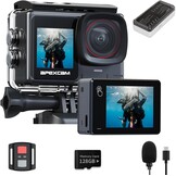 Actiecamera 4K 60FPS 64MP Dual Screen Waterdicht met 34% Korting