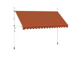 VidaXL Luifel Uittrekbaar 400cm Oranje/Bruin - 35% Korting