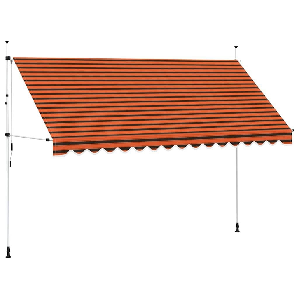 VidaXL Luifel Uittrekbaar 400cm Oranje/Bruin - 35% Korting
