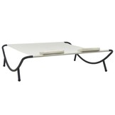 vidaXL Loungebed Crème Stof - 58% Korting