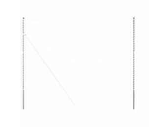 vidaXL Hekpaal Set (12 stuks) - Zilver - Poedergecoat Staal - 53% Korting