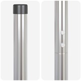 vidaXL Hekpaal Set (12 stuks) - Zilver - Poedergecoat Staal - 53% Korting