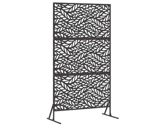 vidaXL Privacyscherm Staal Zwart 100x50x180 cm - 35% Korting