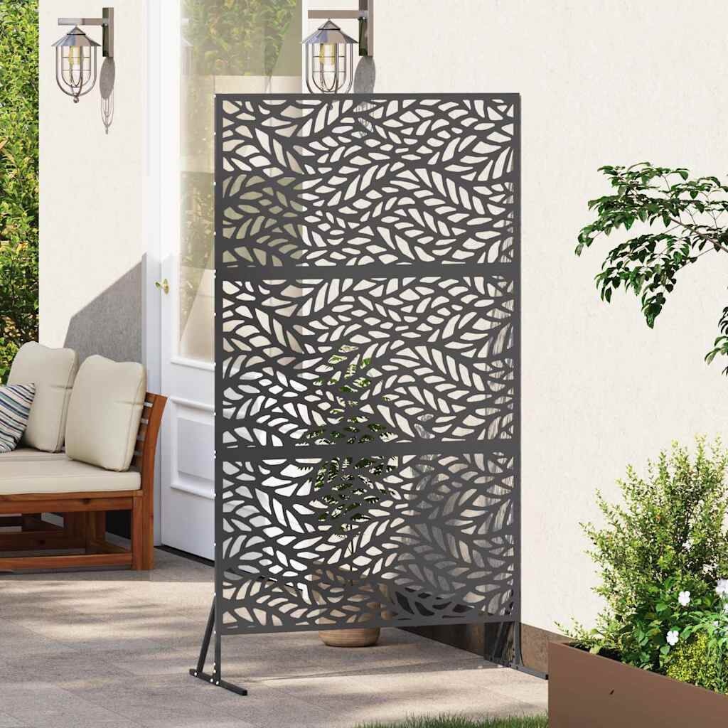 vidaXL Privacyscherm Staal Zwart 100x50x180 cm - 35% Korting