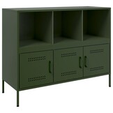 vidaXL Dressoir Olijfgroen Staal - 100,5x39x79 cm - 54% Korting