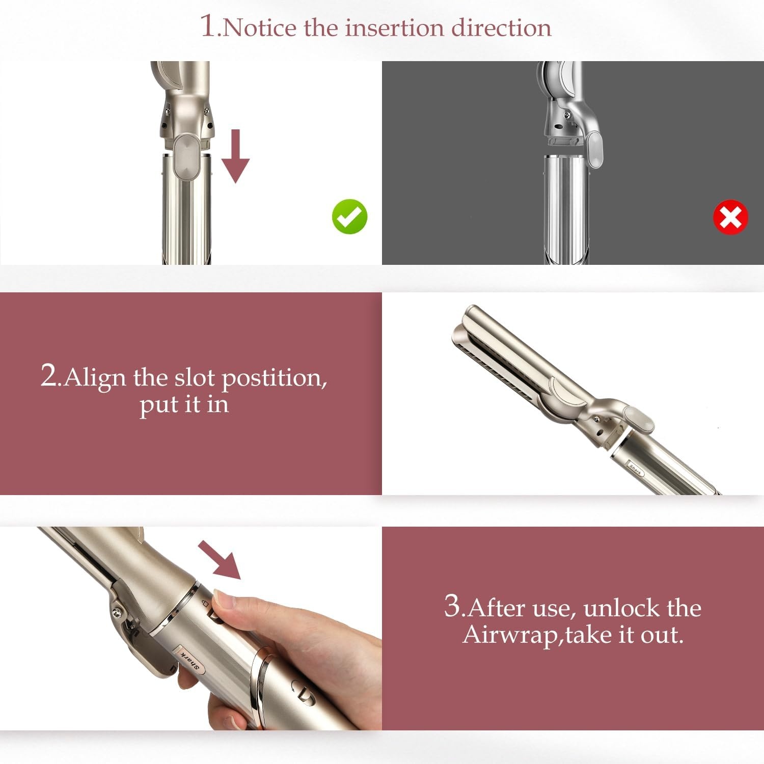 Shark FlexStyle Stijltang Opzetstuk (Champagne) - 32% Korting