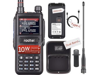 Radtel RT-470 Tri-Band Walkie-Talkie 10W met Luchtbandontvangst & NOAA Radio (34% Korting)