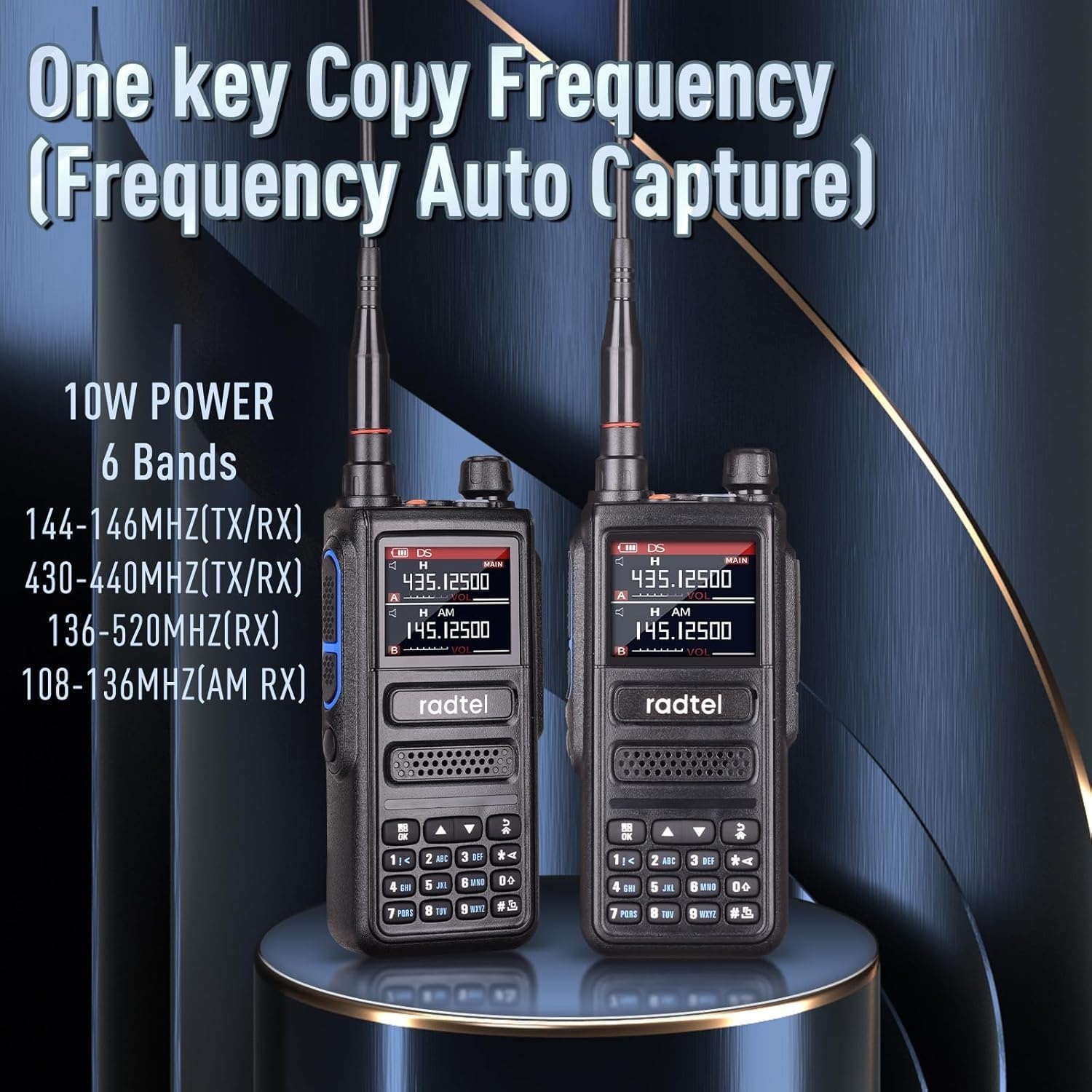 Radtel RT-470 Tri-Band Walkie-Talkie 10W met Luchtbandontvangst & NOAA Radio (34% Korting)