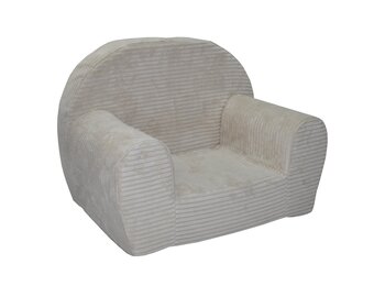 Kinderfauteuil LINCOLN Beige Corduroy 60x40x45 cm - 53% Korting