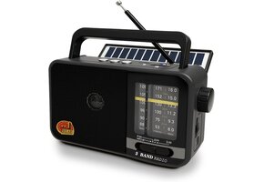 Draagbare Radio met Zonnepaneel & Bluetooth - Grijs (33% Korting)