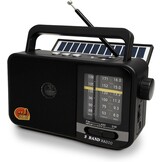 Draagbare Radio met Zonnepaneel & Bluetooth - Grijs (33% Korting)