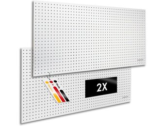 Gereedschapswand MDF 120x60 cm | Wit gelakt Perforatiebord | 7 mm gaten voor gereedschap