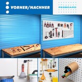 Gereedschapswand MDF 120x60 cm | Wit gelakt Perforatiebord | 7 mm gaten voor gereedschap