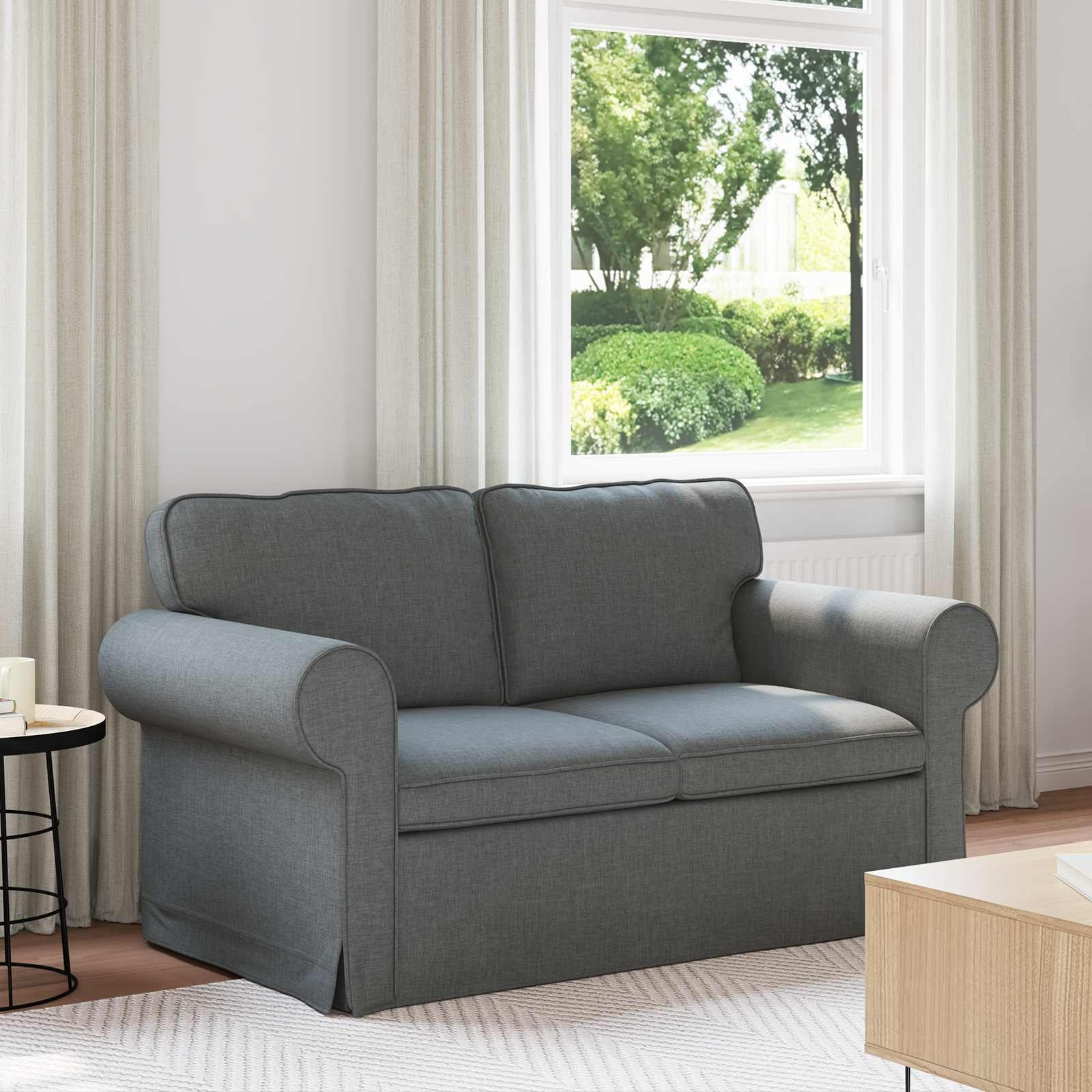 VidaXL Bank Donkergrijs Stof - 35% Korting