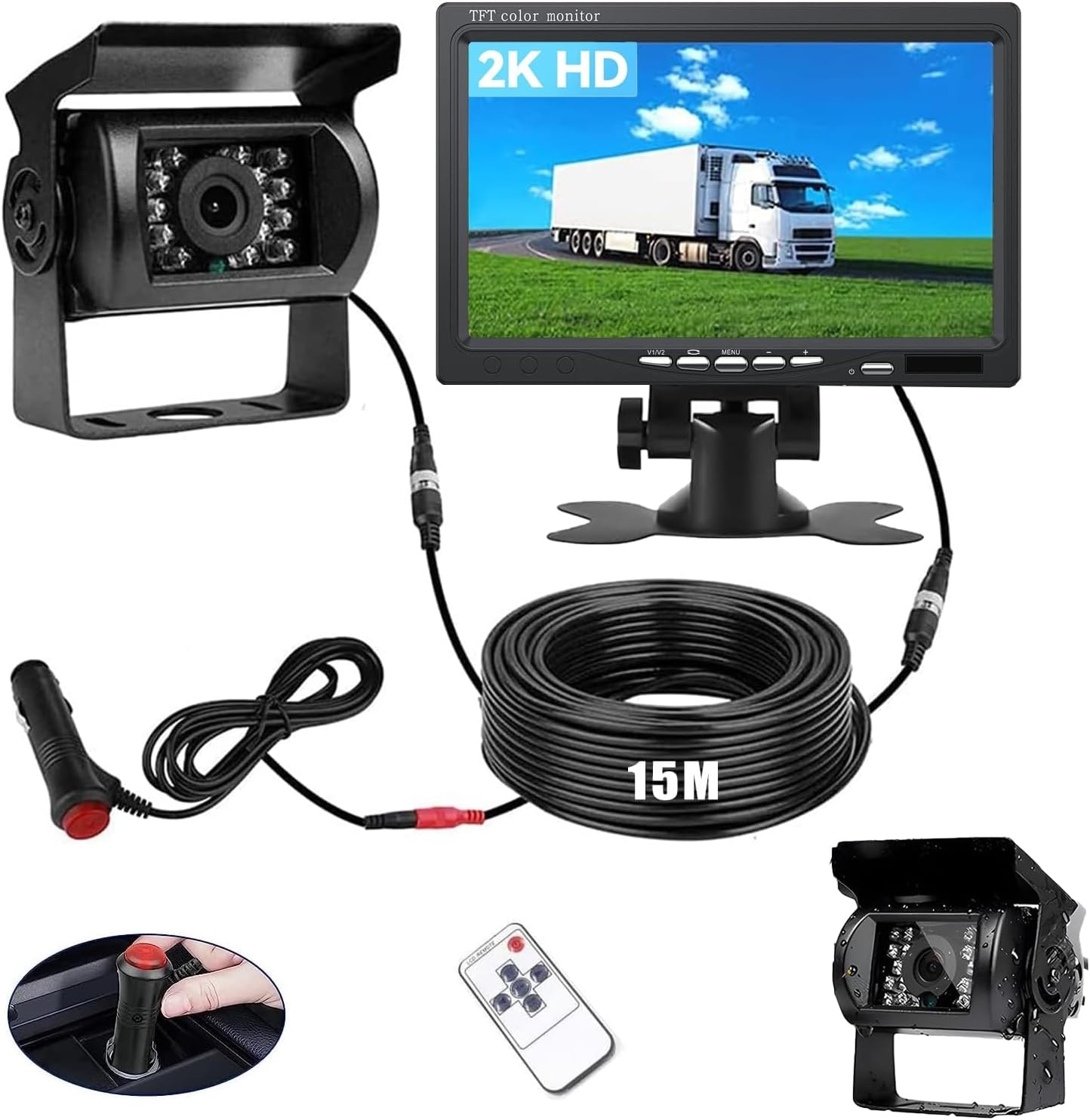Achteruitrijcamera Set 7" HD LCD met 54% Korting