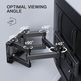 PERLESMITH TV Muurbeugel Draaibaar 26-70 inch | 33% Korting