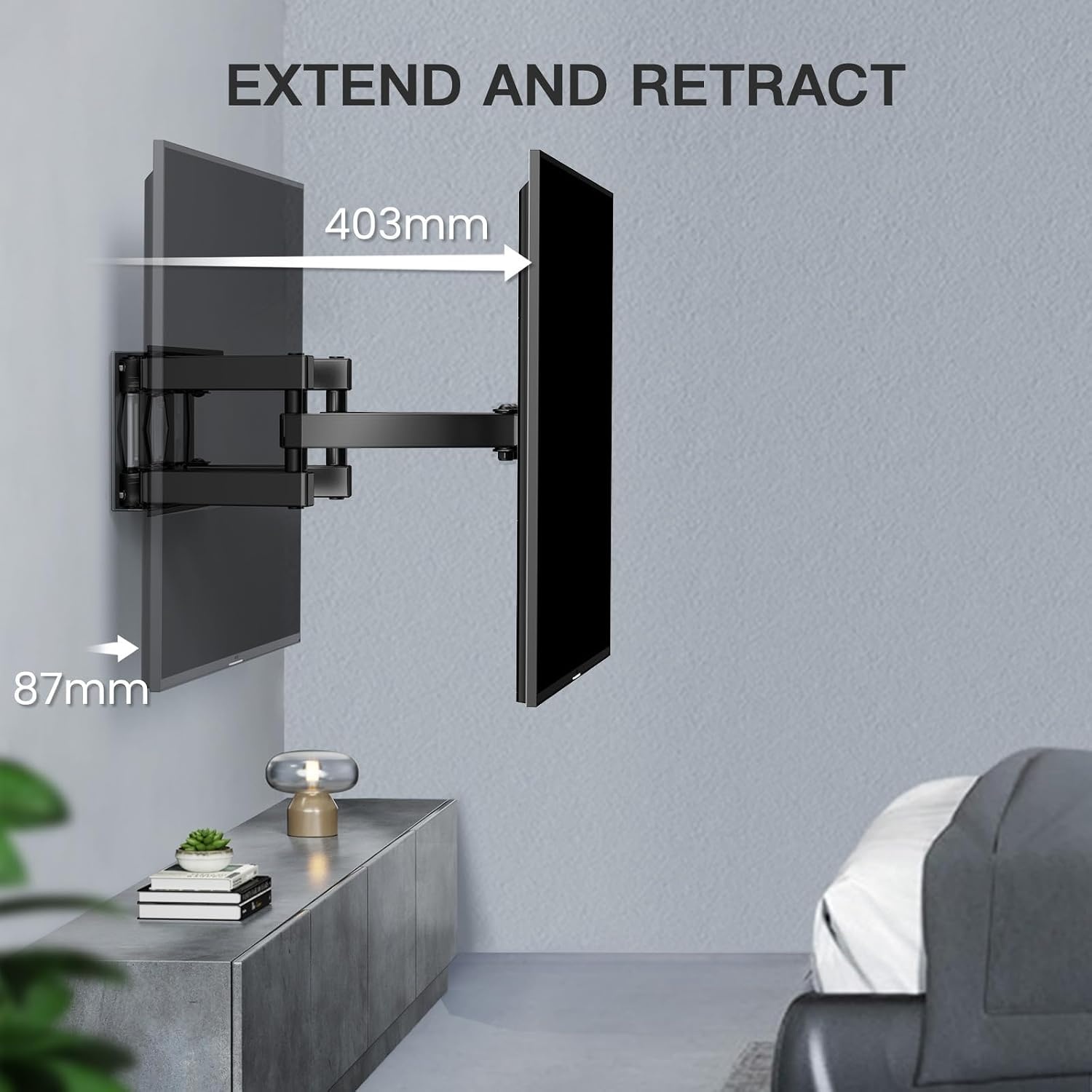 PERLESMITH TV Muurbeugel Draaibaar 26-70 inch | 33% Korting