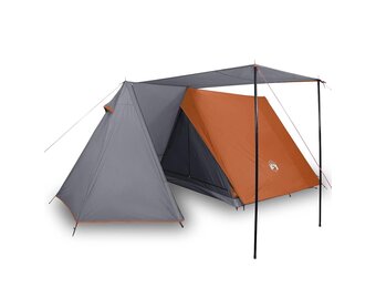 VidaXL Tent 3-persoons Waterdicht Grijs/Oranje - 34% Korting!