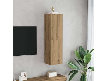 VidaXL TV-meubel 30.5x30x110 cm Bewerkt Hout Artisanaal Eikenkleur met 54% Korting