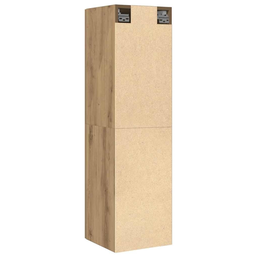 VidaXL TV-meubel 30.5x30x110 cm Bewerkt Hout Artisanaal Eikenkleur met 54% Korting