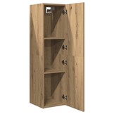 VidaXL TV-meubel 30.5x30x110 cm Bewerkt Hout Artisanaal Eikenkleur met 54% Korting