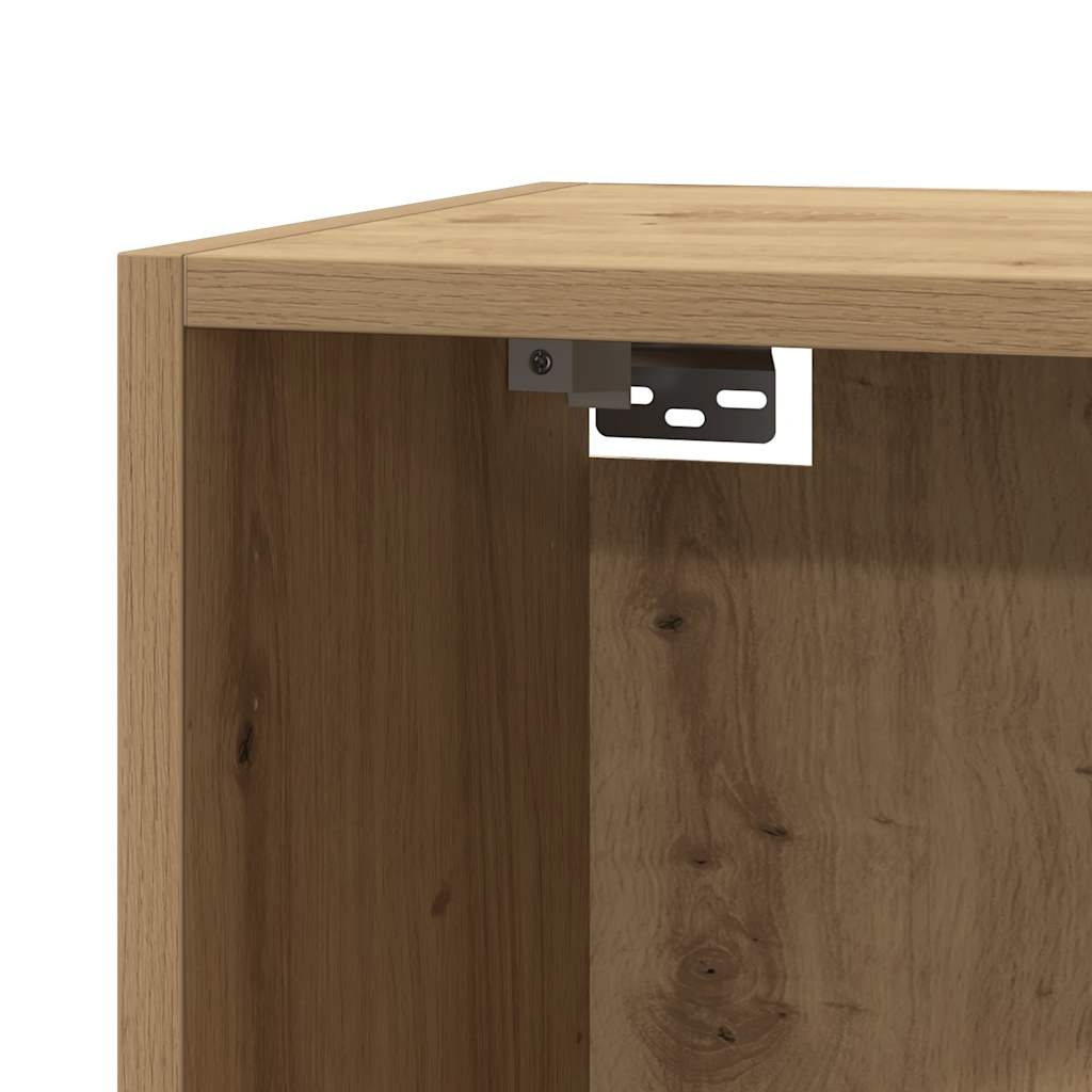 VidaXL TV-meubel 30.5x30x110 cm Bewerkt Hout Artisanaal Eikenkleur met 54% Korting