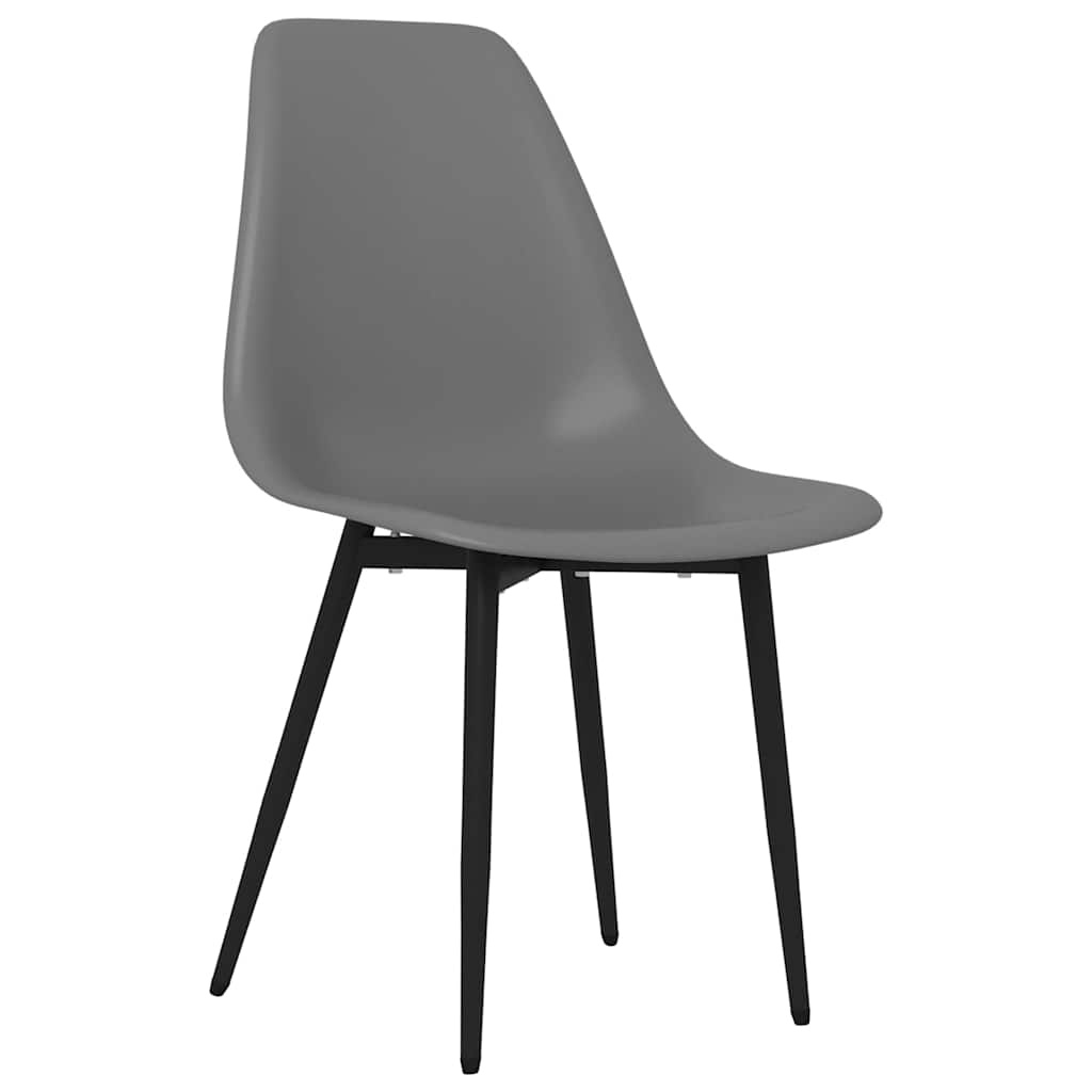 vidaXL Eetkamerstoelen 4 st PP grijs