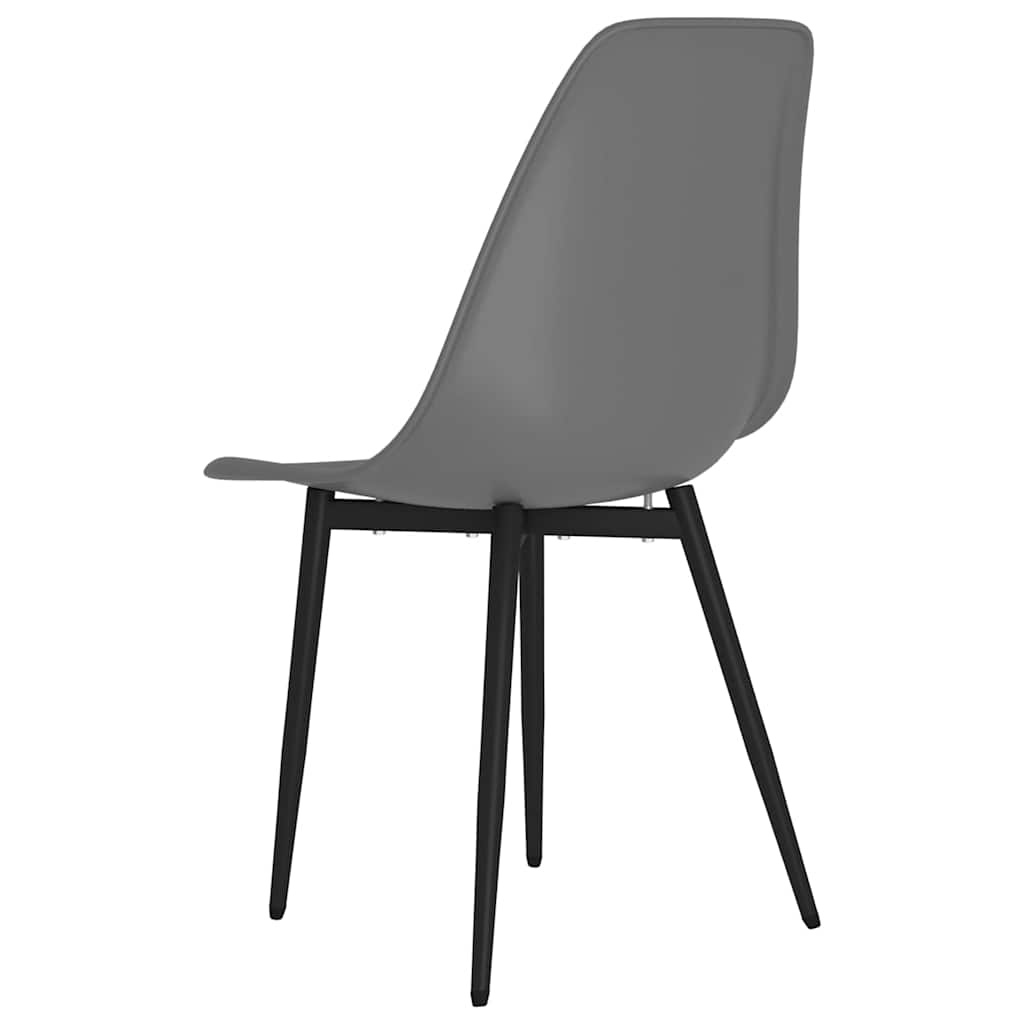 vidaXL Eetkamerstoelen 4 st PP grijs